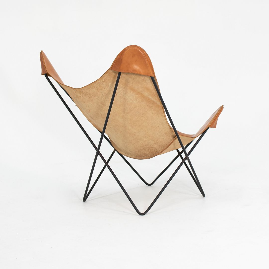1950S Butterfly Chair and Ottoman By Jorge Ferrari-Hardoy, Antonio Bonet, And Juan Kurchan for Knoll (Similar Ottoman)