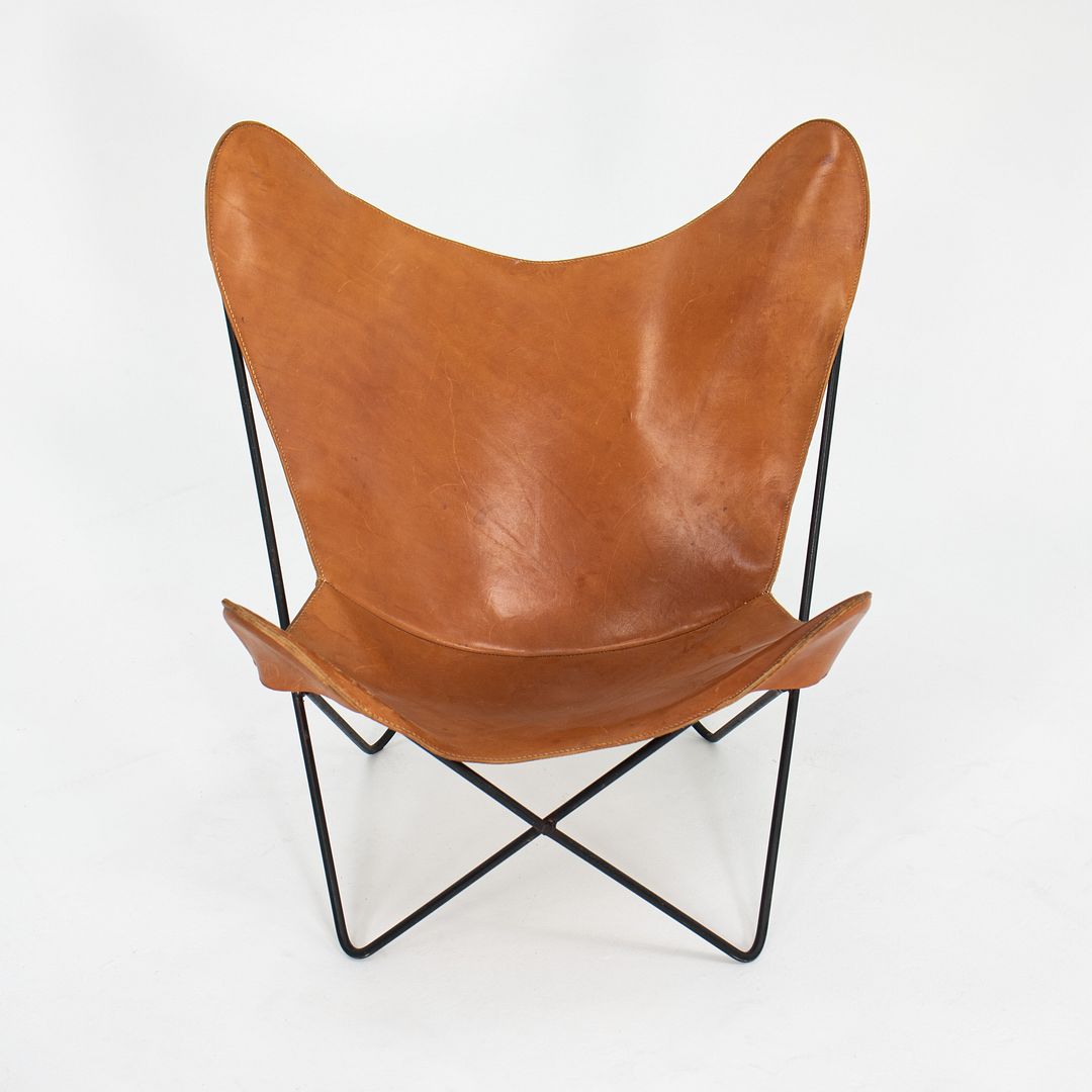 1950S Butterfly Chair and Ottoman By Jorge Ferrari-Hardoy, Antonio Bonet, And Juan Kurchan for Knoll (Similar Ottoman)