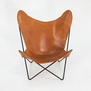SOLD 1950S Butterfly Chair and Ottoman By Jorge Ferrari-Hardoy, Antonio Bonet, And Juan Kurchan for Knoll (Similar Ottoman)