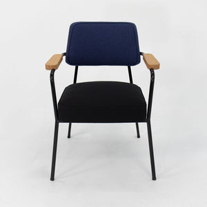 2018 Fauteuil Direction Chair by Jean Prouvé for Vitra in Blue and Black Fabric 12x Available