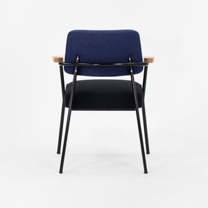 2018 Fauteuil Direction Chair by Jean Prouvé for Vitra in Blue and Black Fabric 12x Available