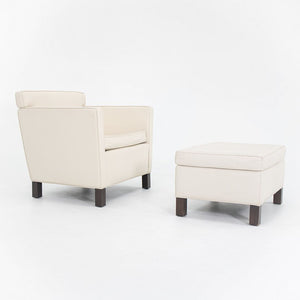 SOLD 2009 751 Krefeld Lounge Chair & 754 Krefeld Ottoman by Mies van der Rohe for Knoll in Off-White Leather