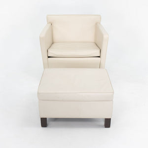 SOLD 2009 751 Krefeld Lounge Chair & 754 Krefeld Ottoman by Mies van der Rohe for Knoll in Off-White Leather