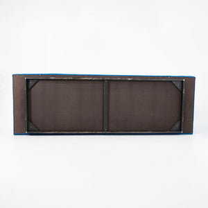 1970s Tuxedo Sofa Attributed to Nicos Zographos for Zographos Designs Ltd. in Blue Fabric