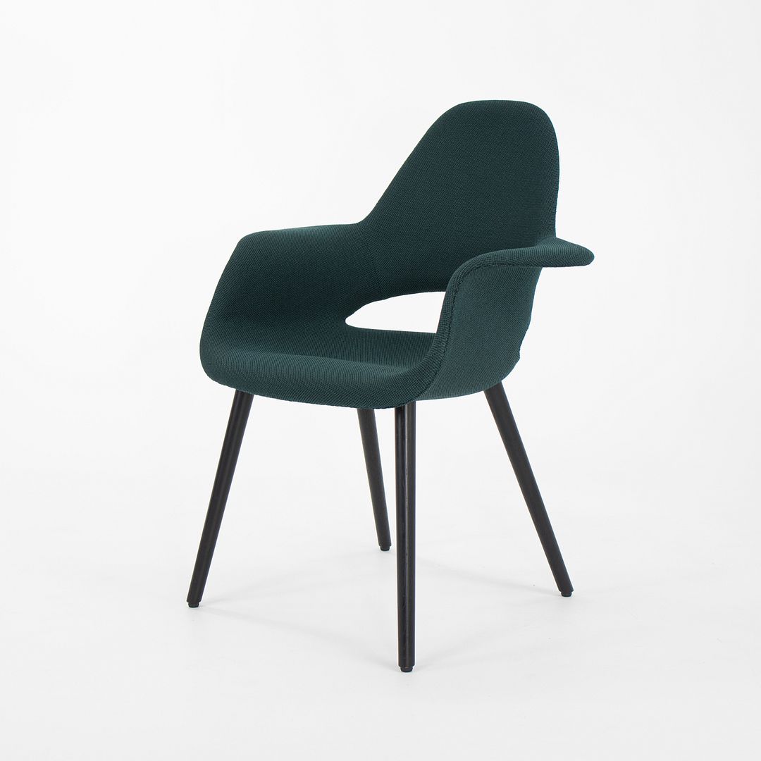 2021 Organic Chair by Charles Eames and Eero Saarinen for Vitra in Green / Blue Fabric