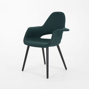 2021 Organic Chair by Charles Eames and Eero Saarinen for Vitra in Green / Blue Fabric