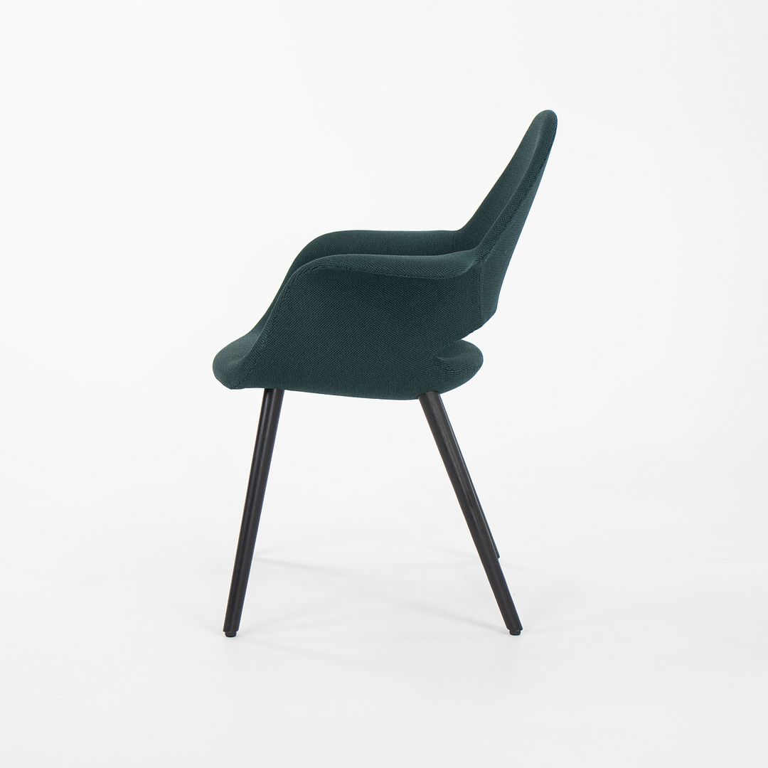 2021 Organic Chair by Charles Eames and Eero Saarinen for Vitra in Green / Blue Fabric