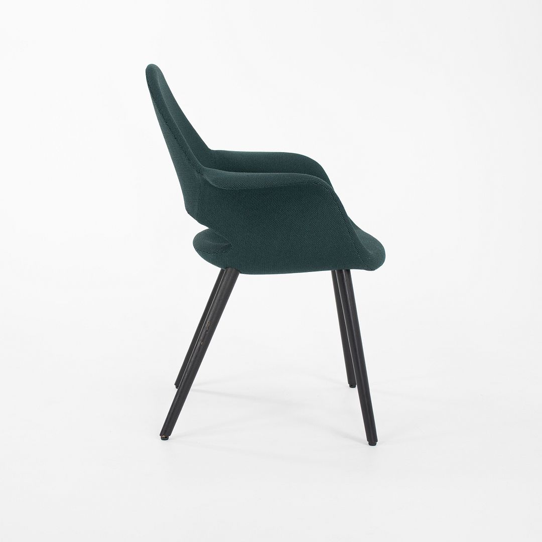 2021 Organic Chair by Charles Eames and Eero Saarinen for Vitra in Green / Blue Fabric