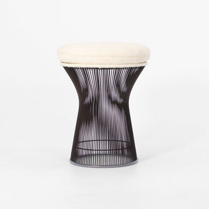 2021 Platner Stool 1719Y by Warren Platner for Knoll in Bronzed Steel and Pearl Bouclé