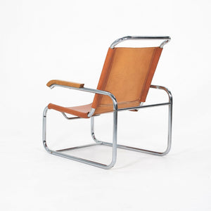 SOLD 1960s B35 Lounge Chair by Marcel Breuer for Thonet in Chromed Steel and Leather