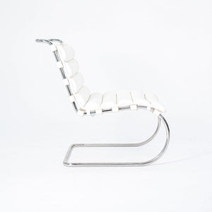 SOLD 2010s 247LC MR Armless Lounge Chair by Mies van der Rohe for Knoll in White Leather