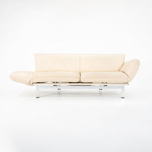 1980s DS-140 Sofa by Reto Frigg for de Sede in Ivory Leather with Chromed Steel Frame