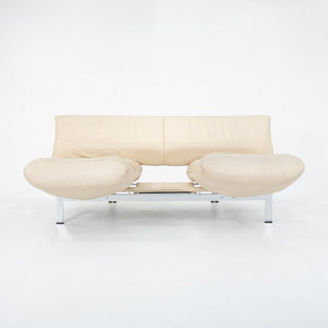 1980s DS-140 Sofa by Reto Frigg for de Sede in Ivory Leather with Chromed Steel Frame