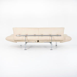 1980s DS-140 Sofa by Reto Frigg for de Sede in Ivory Leather with Chromed Steel Frame