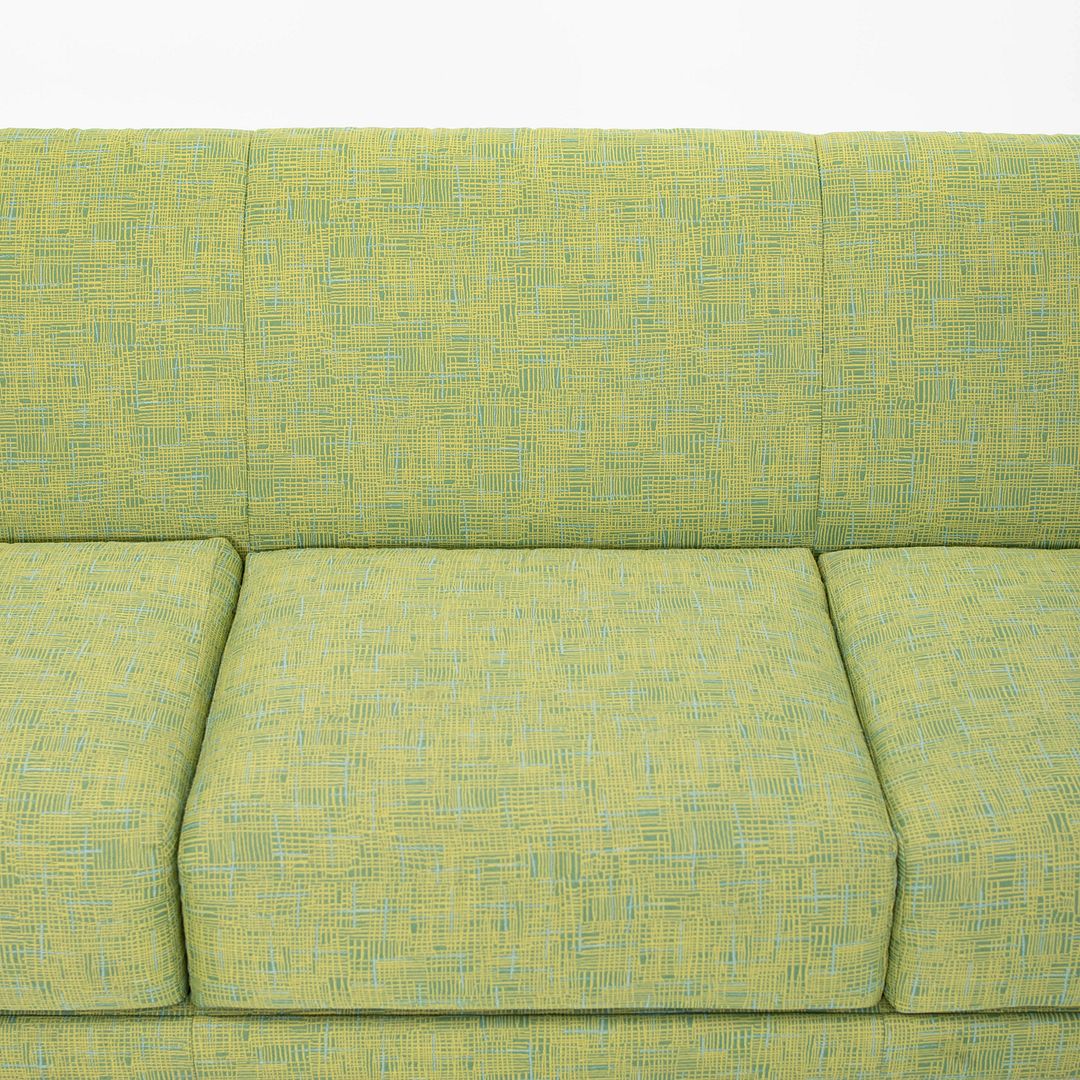 SOLD 2016 Goetz Sofa by Mark Goetz for Herman Miller in Ash with Green Fabric