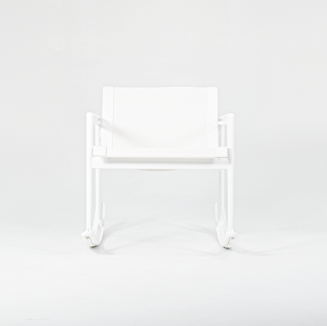 SOLD 2022 Richard Schultz 1966 Series Single Rocker / Rocking Chair for Knoll in White on White