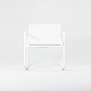 SOLD 2022 Richard Schultz 1966 Series Single Rocker / Rocking Chair for Knoll in White on White