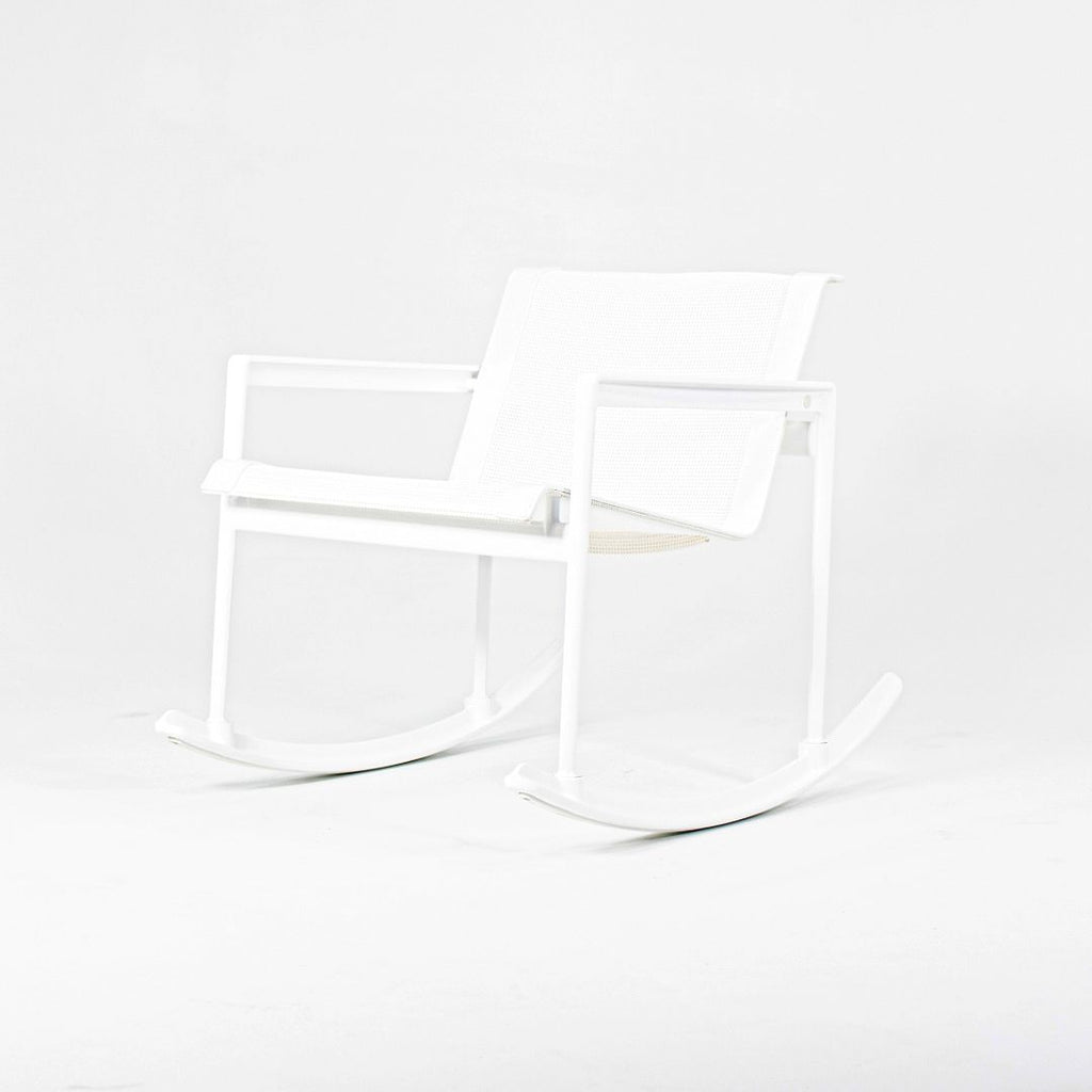 SOLD 2022 Richard Schultz 1966 Series Single Rocker / Rocking Chair for Knoll in White on White