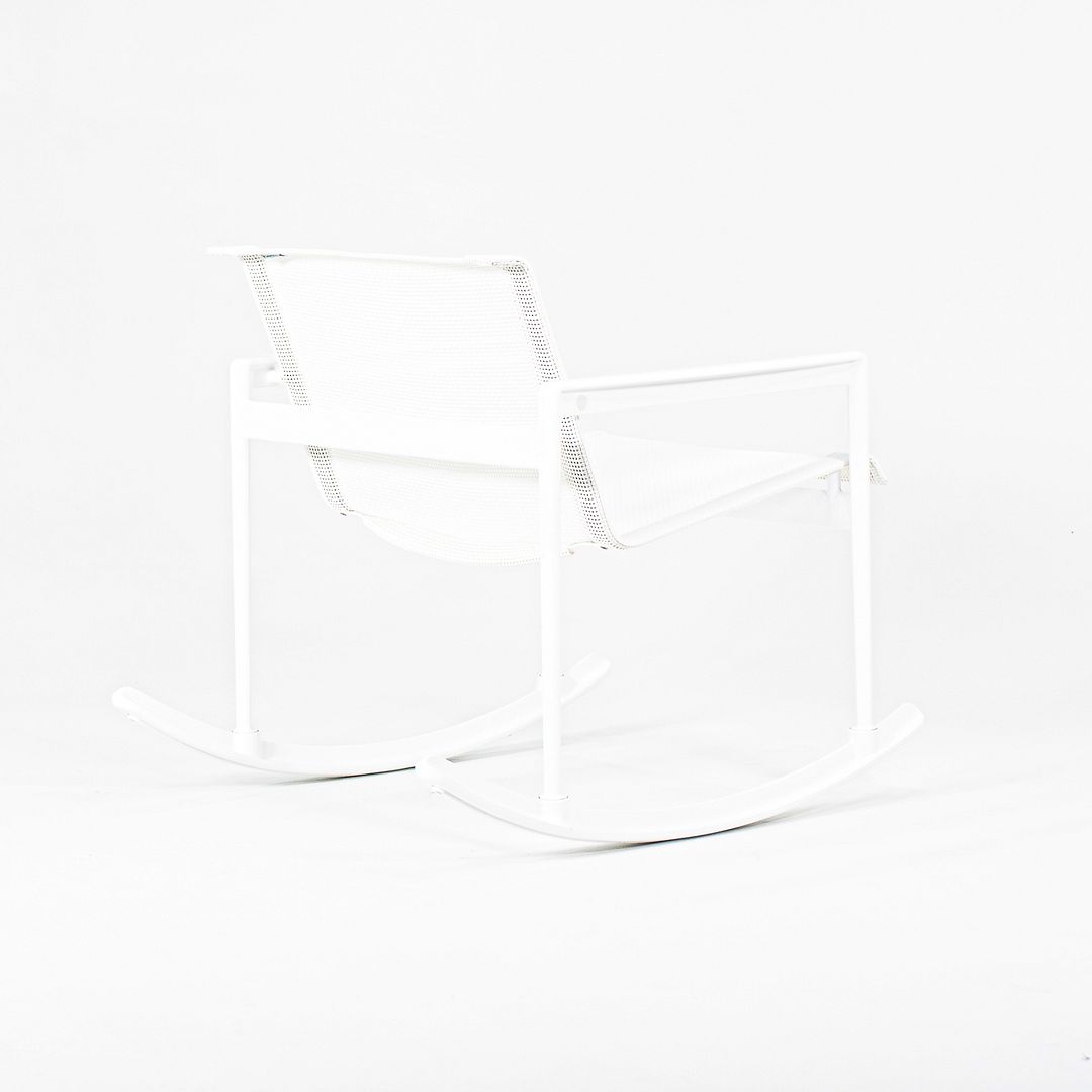 SOLD 2022 Richard Schultz 1966 Series Single Rocker / Rocking Chair for Knoll in White on White