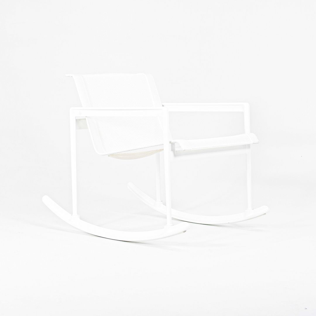 SOLD 2022 Richard Schultz 1966 Series Single Rocker / Rocking Chair for Knoll in White on White