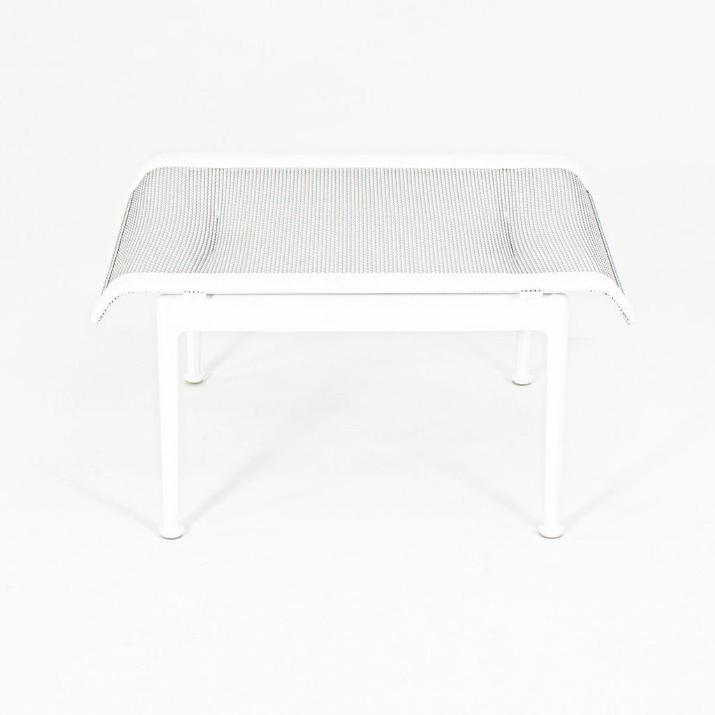 SOLD 2021 Richard Schultz for Knoll 1966 Series Ottoman / Stool in White with Gray Mesh