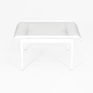 SOLD 2021 Richard Schultz for Knoll 1966 Series Ottoman / Stool in White with Gray Mesh