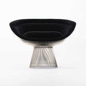 SOLD 2021 1715L Platner Lounge Chair by Warren Platner for Knoll in Black Velvet
