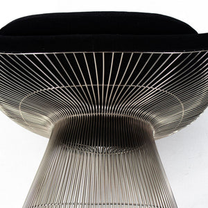 SOLD 2021 1715L Platner Lounge Chair by Warren Platner for Knoll in Black Velvet