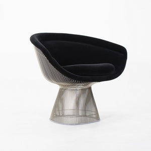 SOLD 2021 1715L Platner Lounge Chair by Warren Platner for Knoll in Black Velvet