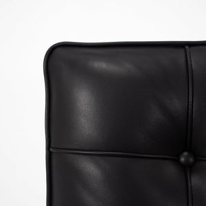 SOLD 2021 250L Barcelona Chair by Mies van der Rohe for Knoll in Chromed Steel with Special Black Leather
