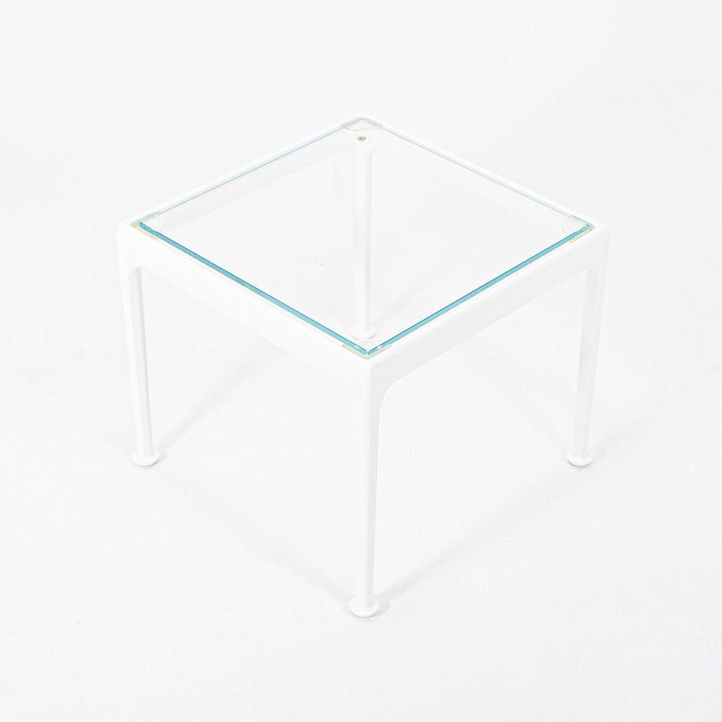 SOLD 2022 Richard Schultz for Knoll 1966 Series End Table in White with Glass Top