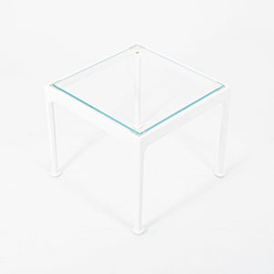 2022 Richard Schultz for Knoll 1966 Series End Table in White with Glass Top