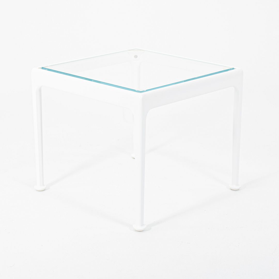 SOLD 2022 Richard Schultz for Knoll 1966 Series End Table in White with Glass Top