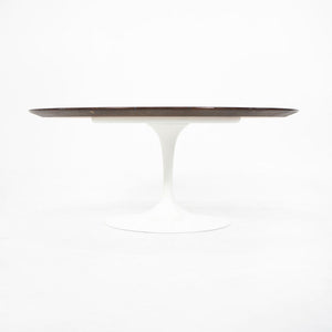 2010s 162TR Tulip Round Coffee Table by Eero Saarinen for Knoll in Walnut with White Base