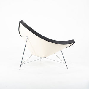 2007 Coconut Lounge Chair by George Nelson for Vitra in Black Leather with White Shell