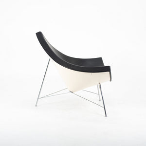 2007 Coconut Lounge Chair by George Nelson for Vitra in Black Leather with White Shell