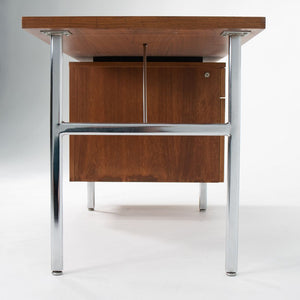 SOLD 1959 Executive Office Group Desk by George Nelson for Herman Miller in Walnut and Chromed Steel