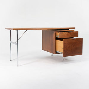 SOLD 1959 Executive Office Group Desk by George Nelson for Herman Miller in Walnut and Chromed Steel