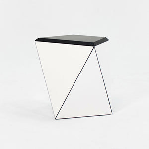 SOLD 2021 WL25 Washington Prism Side Table by David Adjaye for Knoll in White with Black Marble Top