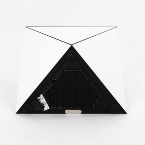 2021 WL25 Washington Prism Side Table by David Adjaye for Knoll in White with Black Marble Top