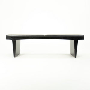 2014 Egalite Bench by Suzanne Trocmé for Bernhardt Design in Ebonized Wood and Leather