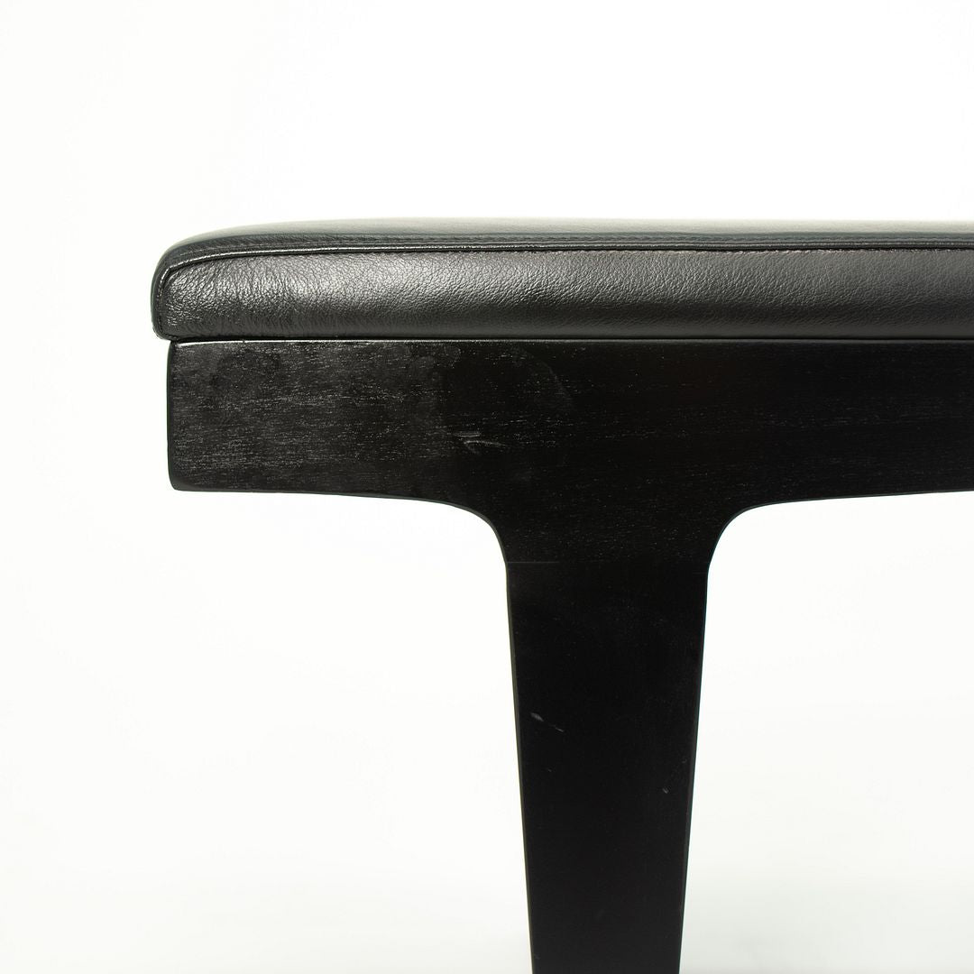 2014 Egalite Bench by Suzanne Trocmé for Bernhardt Design in Ebonized Wood and Leather