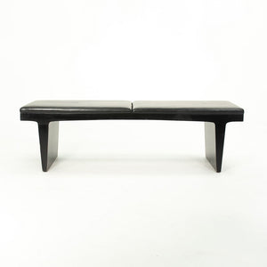 2014 Egalite Bench by Suzanne Trocmé for Bernhardt Design in Ebonized Wood and Leather