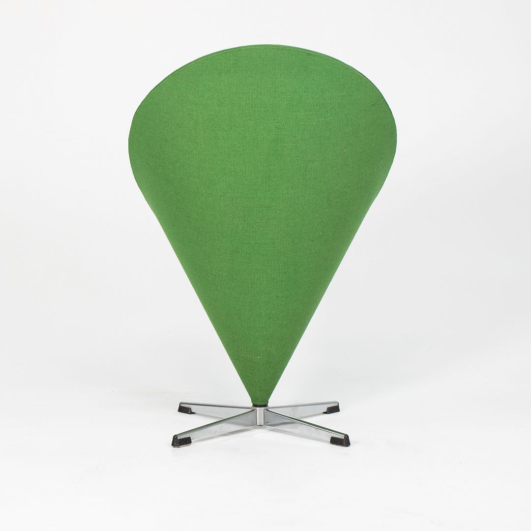 1969 Cone Chair by Verner Panton for Plus Linje in Green Fabric