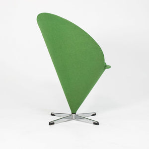 1969 Cone Chair by Verner Panton for Plus Linje in Green Fabric