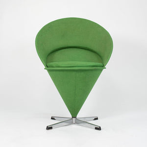1969 Cone Chair by Verner Panton for Plus Linje in Green Fabric