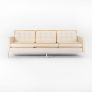 2012 1205S3 Three Seat Sofa by Florence Knoll for Knoll in Rare Two-Tone Leather