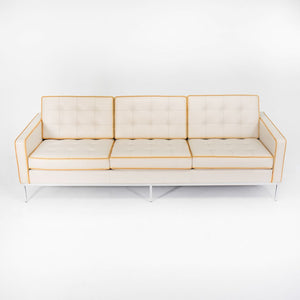 2012 1205S3 Three Seat Sofa by Florence Knoll for Knoll in Rare Two-Tone Leather