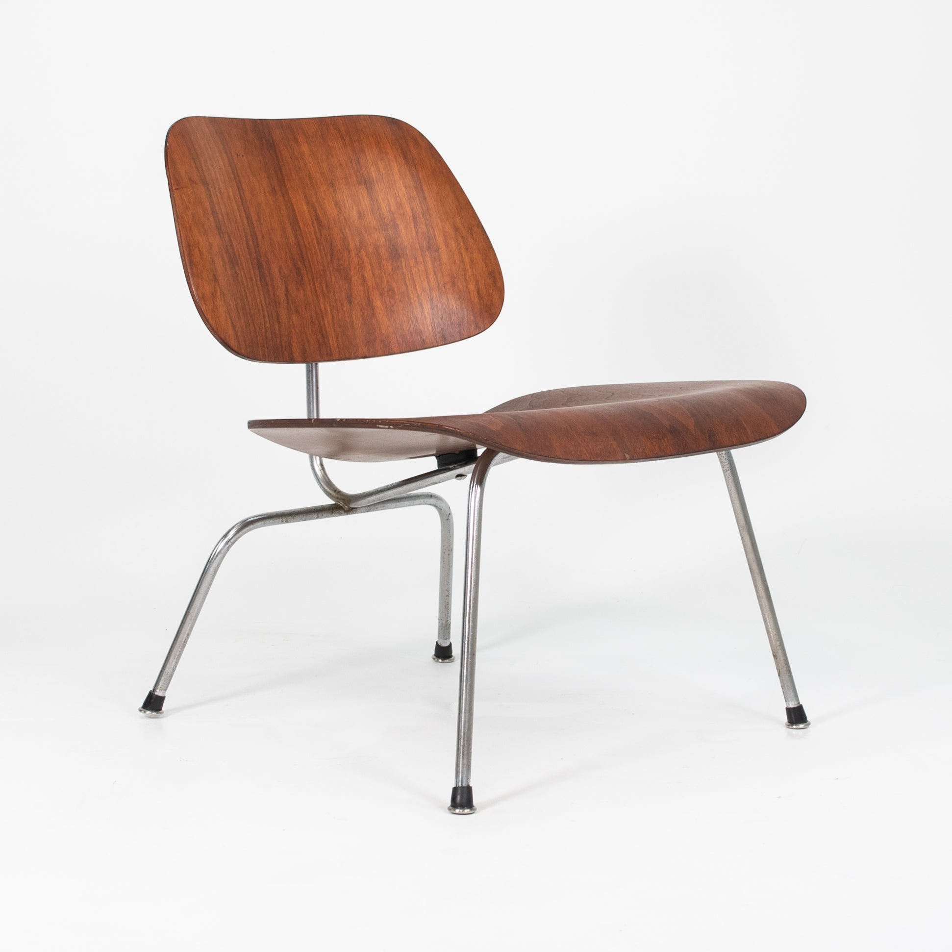 1954 Herman Miller Eames LCM Walnut Lounge Chair with Metal Legs