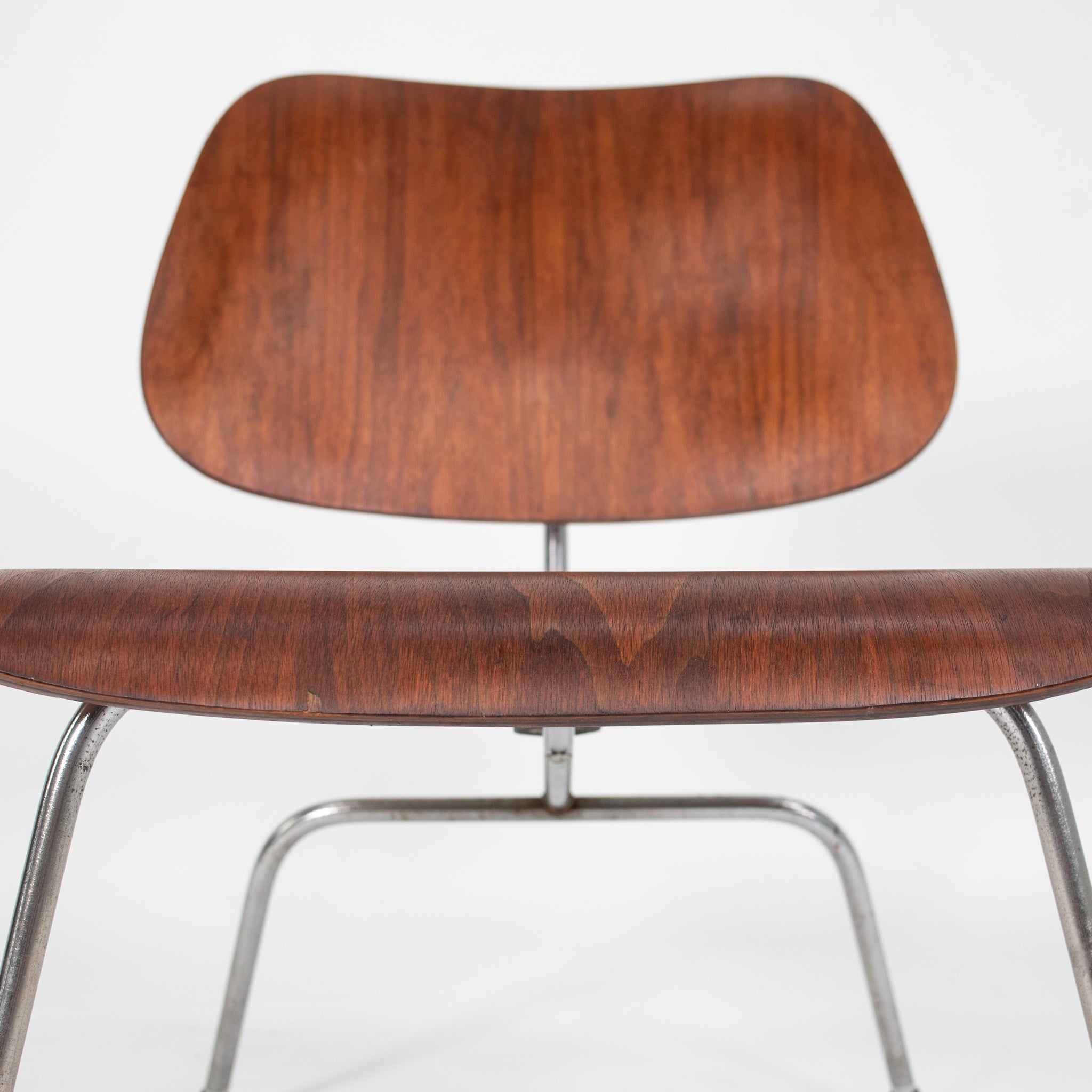 1954 Herman Miller Eames LCM Walnut Lounge Chair with Metal Legs